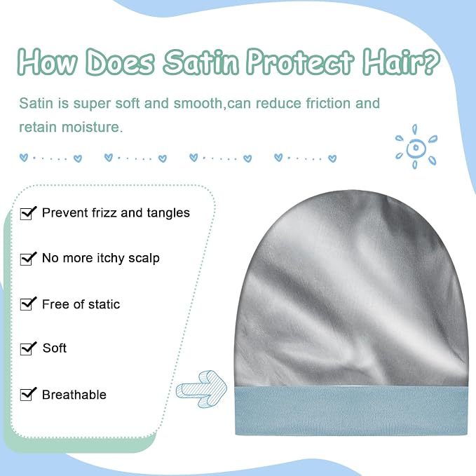 6 Pack Satin Lined Baby Beanie Newborn - Image 4