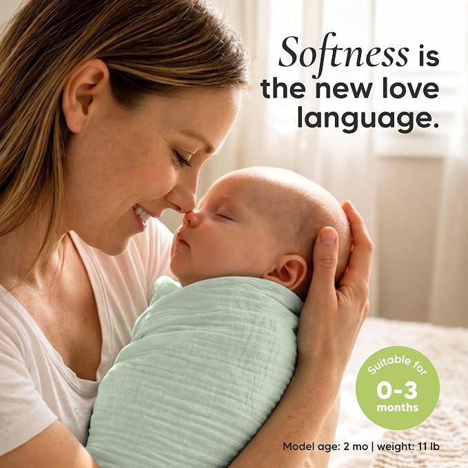 KeaBabies Muslin Baby Swaddles for Newborns, 100% Cotton | Organic Cotton - Image 2