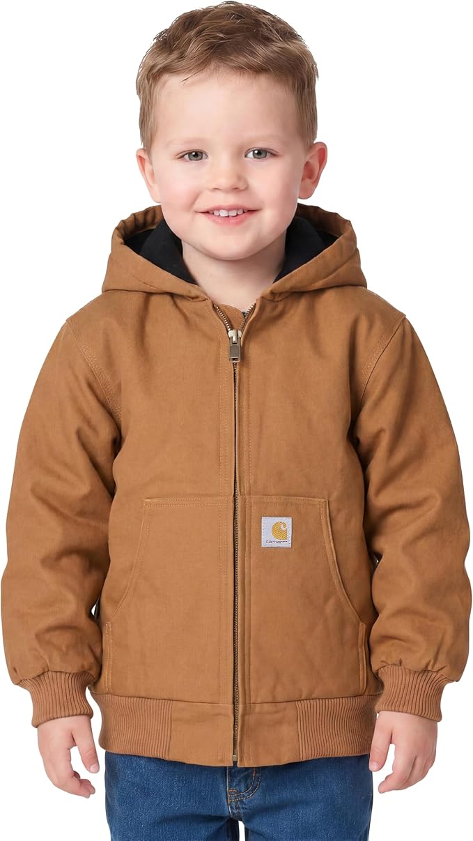 Carhartt Baby Boys Hooded Jacket | Polyester Blend | Quilted Polyester Brushed - Image 2