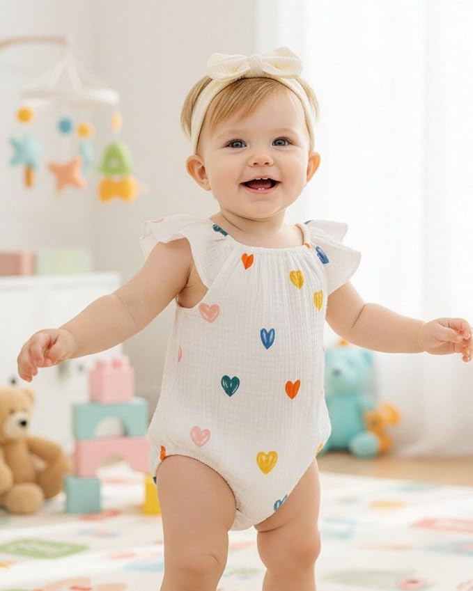 Renotemy Newborn Baby Girl Clothes Coming Home Summer Outfits Preemie-18M | - Image 2