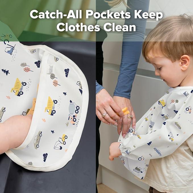 haakaa Waterproof Baby Bibs for Eating 2pcs for 6-24M - Image 6