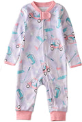 Butterblu Shadow Sleep & Play 100% Cotton Footless Two Way Zip Front PJs by Butterblu