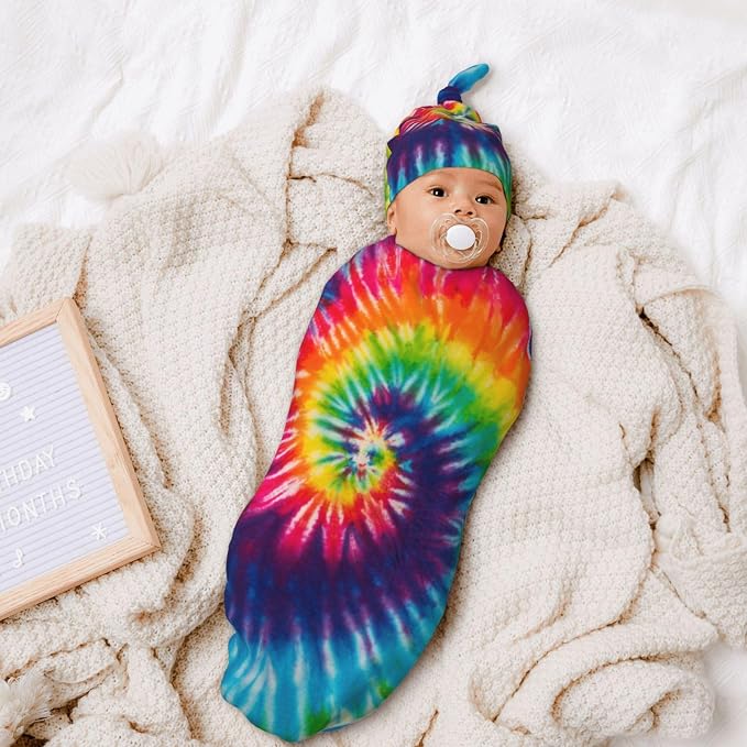 Tie Dye Swaddle Blankets Soft Receiving Blanket Baby Swaddle Wrap - Image 6