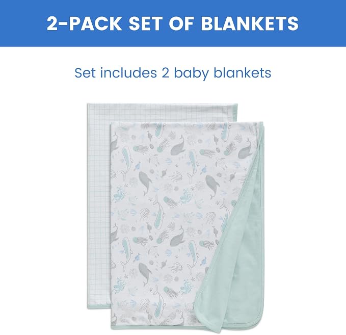 Delta Children 100% Organic Jersey Cotton Baby Receiving Blankets - Image 5