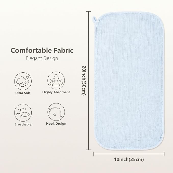 Susurration Muslin Burp Cloths, Soft Baby Burping Cloths - Image 2