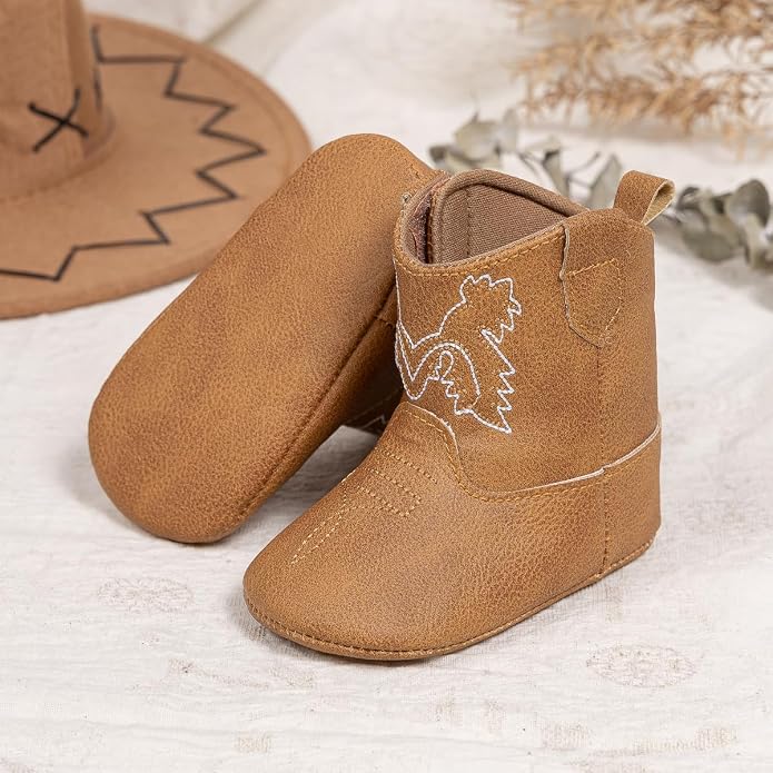 Meckior Baby Girls Cowboy Tassel Boots Side Zipper Moccasins Soft Bottom - Image 6