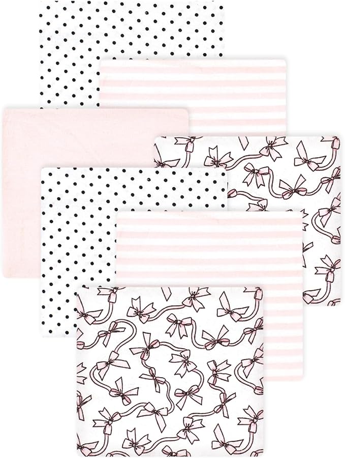 Little Treasure Hudson Baby Cotton Poly Flannel Receiving Blankets Multipack by HudsonBaby