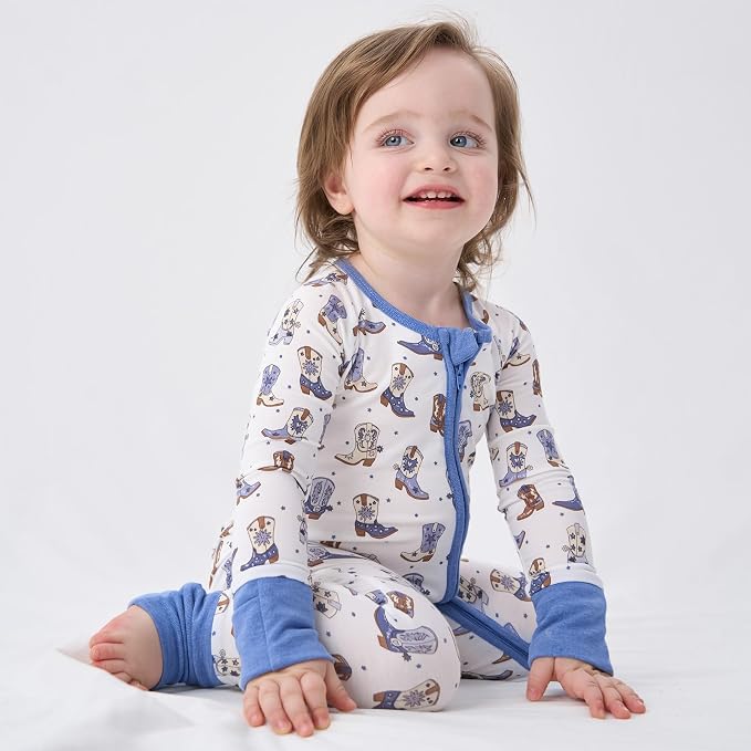 pureborn Baby Sleeper Viscose from Bamboo Zipper Footies 0-24 Months - Image 2