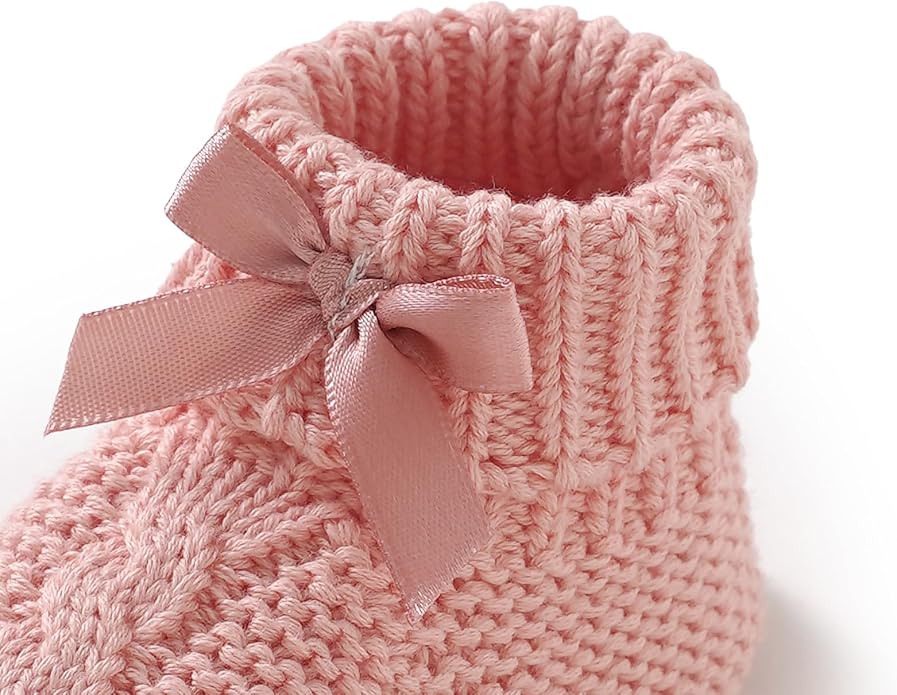Baby Booties Newborn 100% Cotton Cozy Knit First Shoes | Soft Cute Shower Gift - Image 7