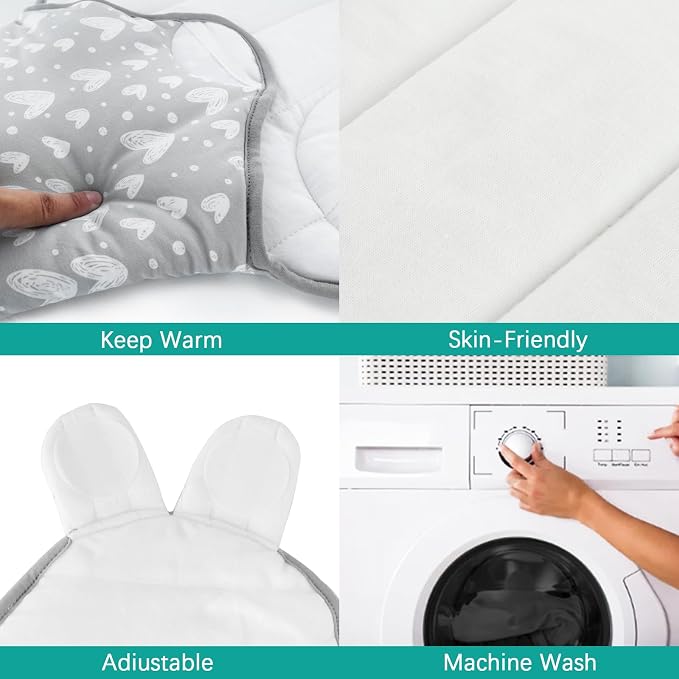 Biloban Quilted Baby Swaddles 0-3 Months 2 Pack, Warm Quilted Baby Swaddle | - Image 2