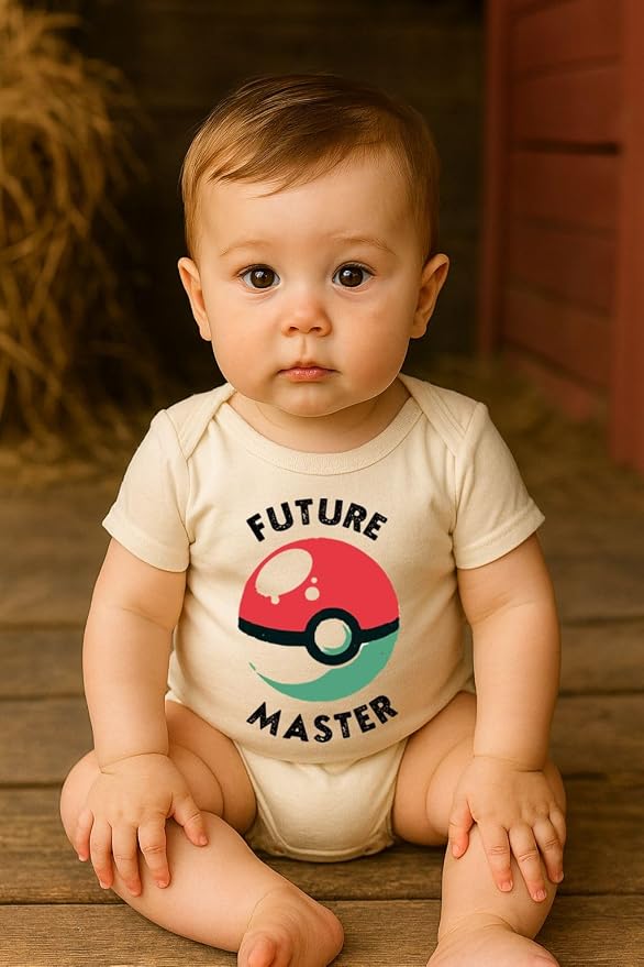 Brain Juice Tees Future Master Baby Bodysuit – Cute Monster Trainer Style - Image 3