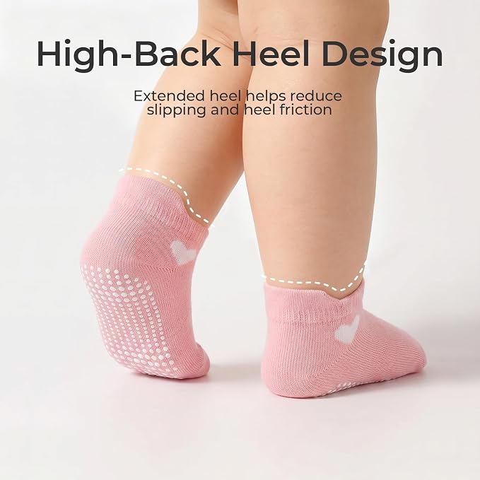Non-slip Toddler Ankle Cotton Grip Socks Unisex 6M-5T - Image 4