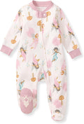 Burt's Bees Baby Girls' Organic Cotton, Sleep and Play Footed Pajamas | Easy by BurtsBeesBaby