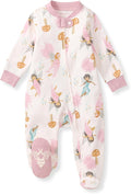 Burt's Bees Baby Girls' Organic Cotton, Sleep and Play Footed Pajamas | Easy by BurtsBeesBaby