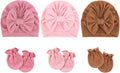BQUBO Newborn Girls Hats Baby Hat and Mittens Set Infant Caps Bow Hospital by DRESHOW