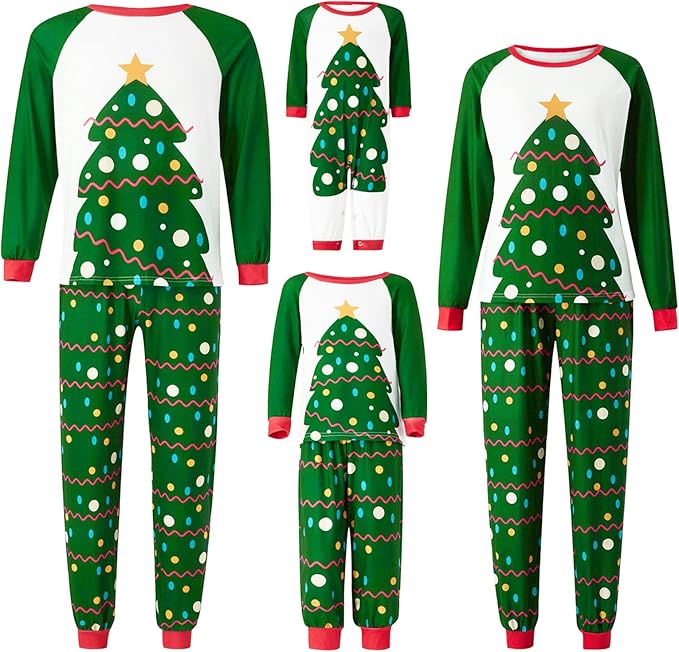 Awoscut Family Christmas Pajamas Matching Pajamas for Family, Xmas PJs Sets Holiday Sleepwear