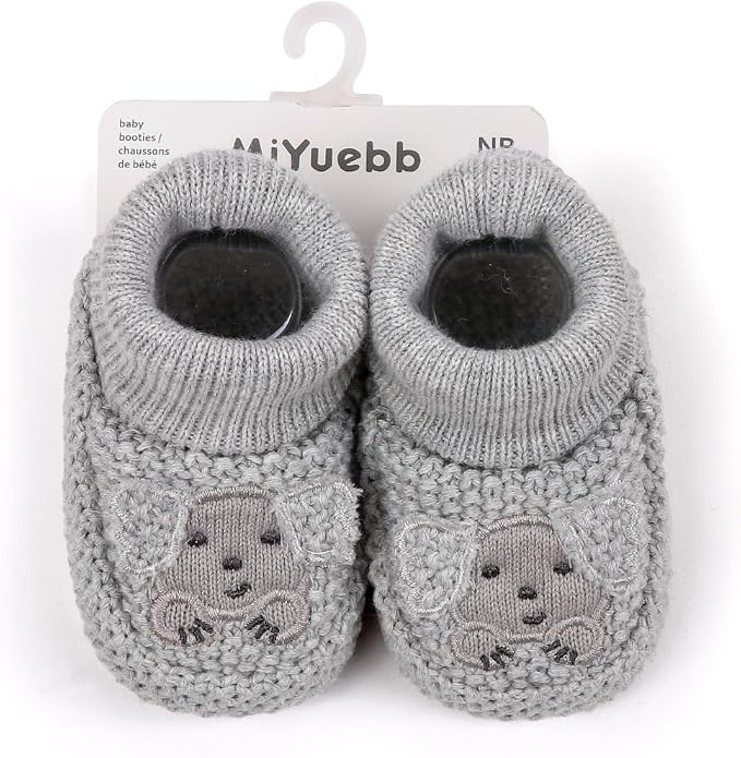 Newborn Baby Boys Girls Cozy Warm Booties Infant Cute Cartoon Knit Soft Socks - Image 4