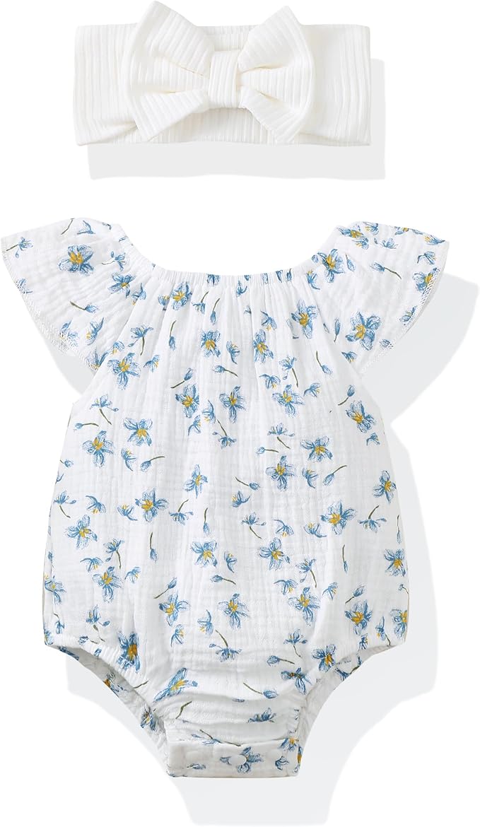 Renotemy Newborn Baby Girl Clothes Coming Home Summer Outfits Preemie-18M | by Renotemy