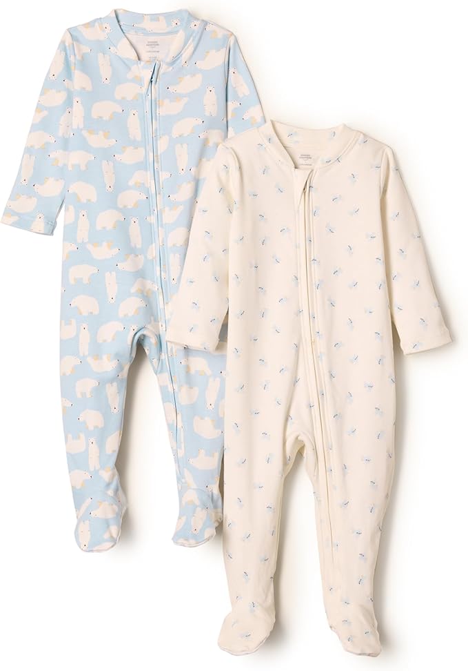 Amazon Essentials x Sofia Grainge Unisex Babies' Cotton Footed Sleep and Play by AmazonEssentials