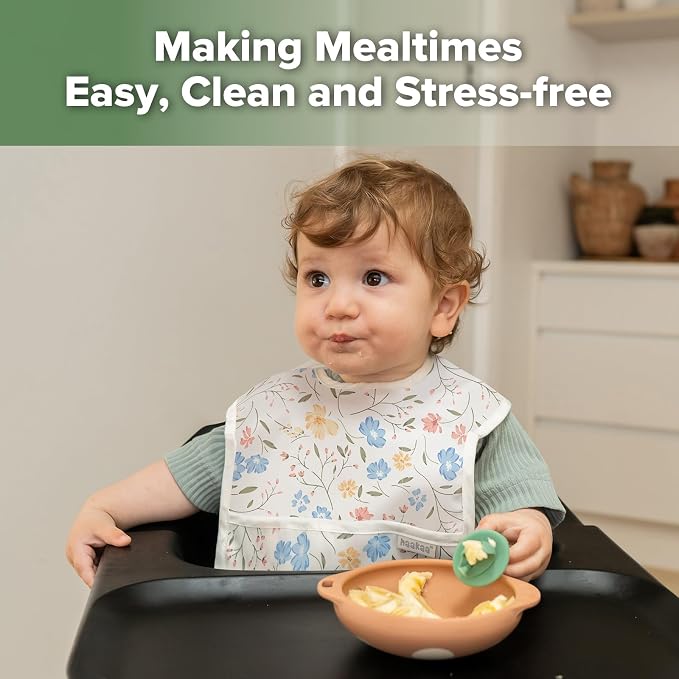 haakaa Waterproof Baby Bibs for Eating 2pcs for 6-24M - Image 2