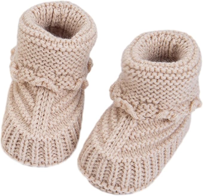 Baby Booties Newborns First Walkers Soft Knit Elegant Knit Baby Booties by Unknown