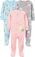 Simple Joys by Carter's Girls 3-pack Snug Fit Footed Cotton Pajamas by SimpleJoysbyCarters
