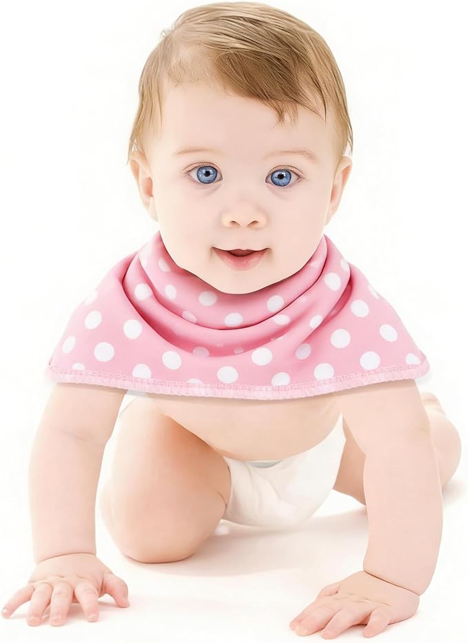 Baby Burp Cloths & Baby Bibs 2-in-1 Design Large Size 3 Layers Thicken Cotton - Image 4