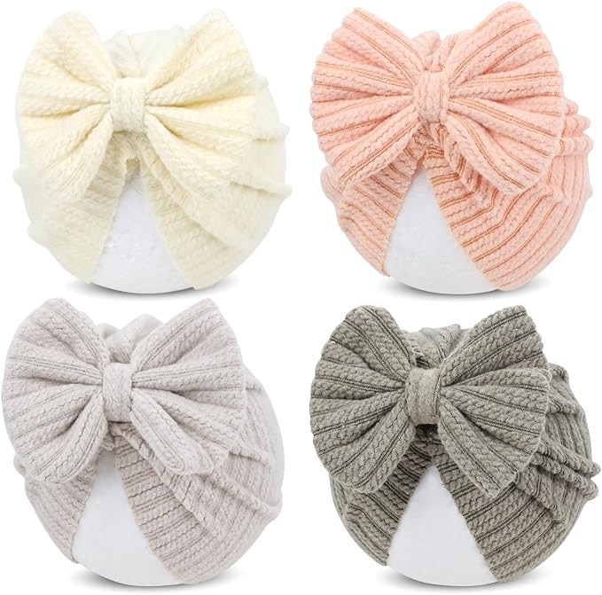 Cinaci 4 Pieces Baby Girls Turban Hats by Cinaci