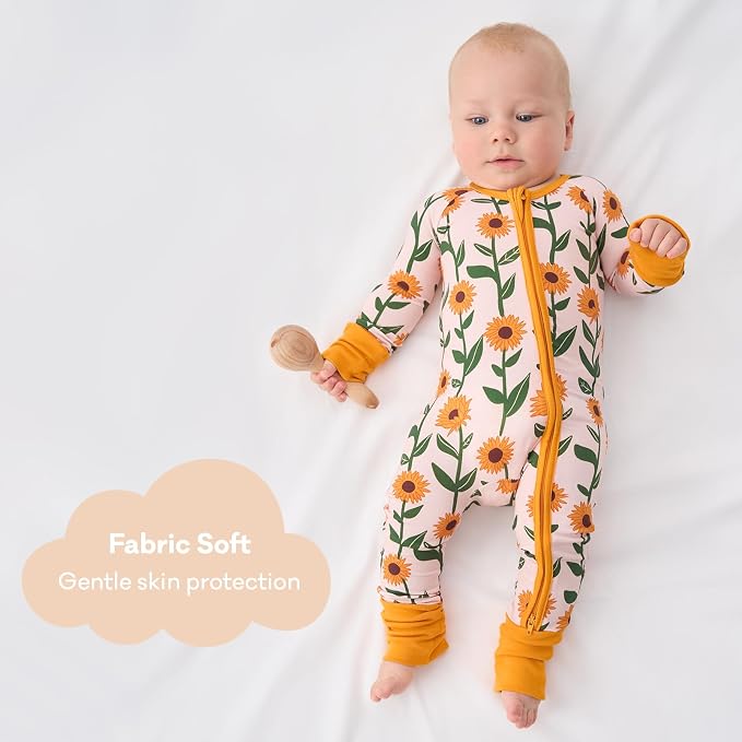 pureborn Baby Sleeper Viscose from Bamboo Zipper Footies 0-24 Months - Image 2