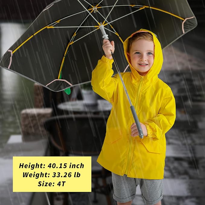 YOUNGER TREE Toddler Baby Boy Girl Duck Raincoat Cute Cartoon Hoodie Zipper - Image 2