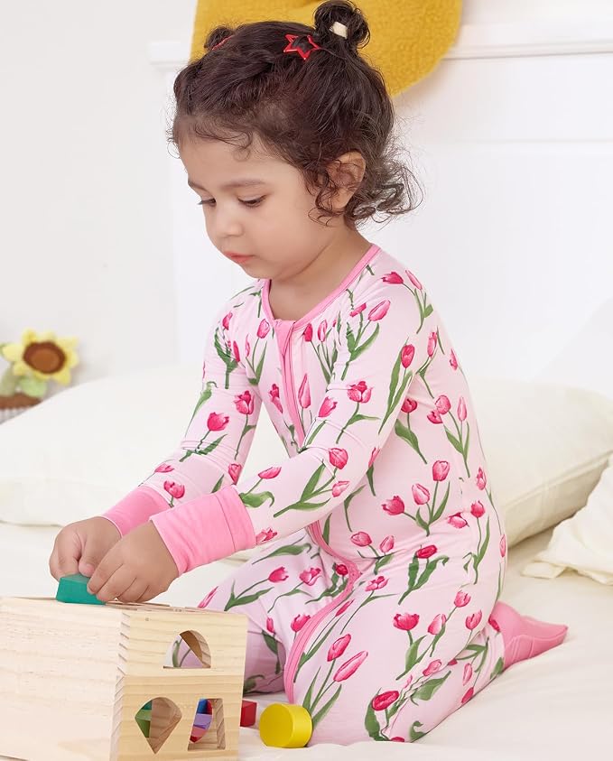 babee Reshinee Viscose Derived from Bamboo Baby Footie Pajamas Convertible - Image 4