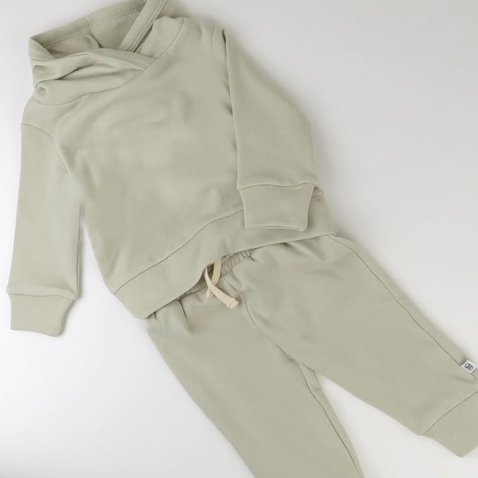 HonestBaby unisex-baby Light Weight Hoodie & Sweatpant Set 100% Organic Cotton - Image 6
