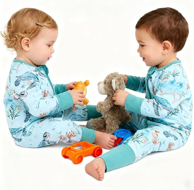 Baby Viscose of Bamboo Convertible Footie Pajamas - Image 3