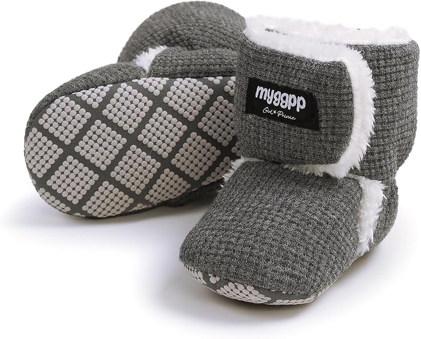 Ohwawadi Infant Baby Boots Boys Girls Cozy Fleece Slippers Snow Boots Winter by Ohwawadi