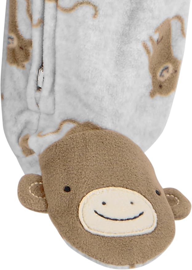 Simple Joys by Carter's Unisex Baby 2-pack Neutral Fleece Footed Sleep and Play - Image 4