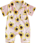 Kuriozud Baby Girl Boy Romper Pajamas Onesie Short Sleeve Button Down Pjs by Kuriozud