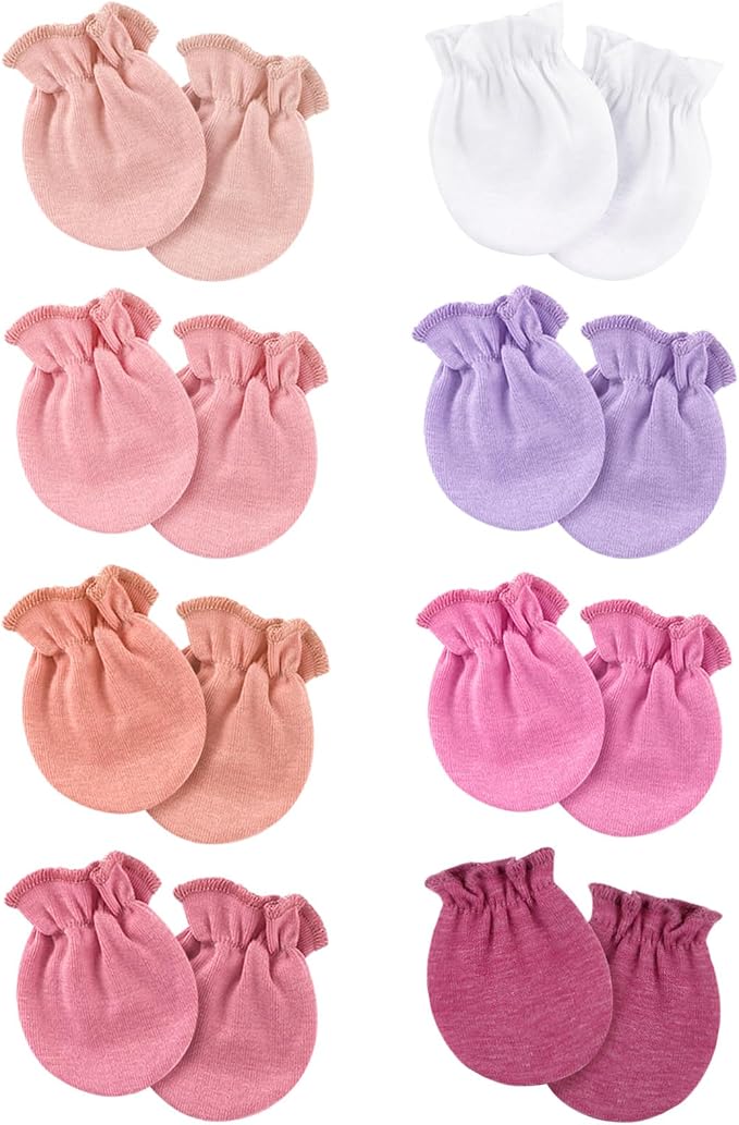 AQOKKA Newborn Baby Mittens No Scratch Cotton Elastic Wrist Gloves Infant by AQOKKA