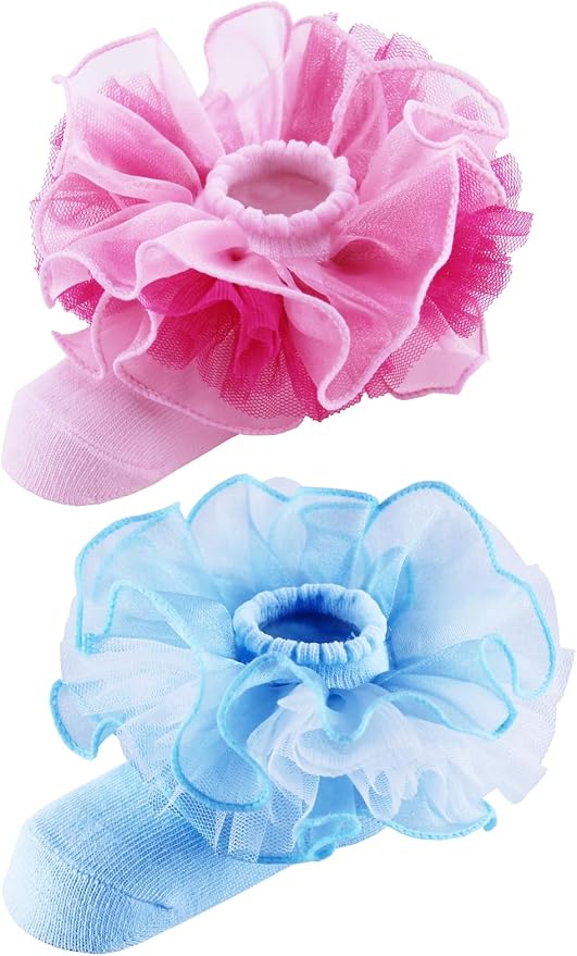 PrinceSasa Little Baby Girl Princess Lace Ruffles Socks Set - Image 3