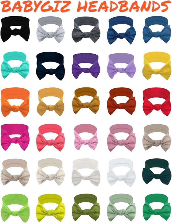 Baby Girl Headbands-Infant, Toddler Cotton Handmade Hairbands - Image 8