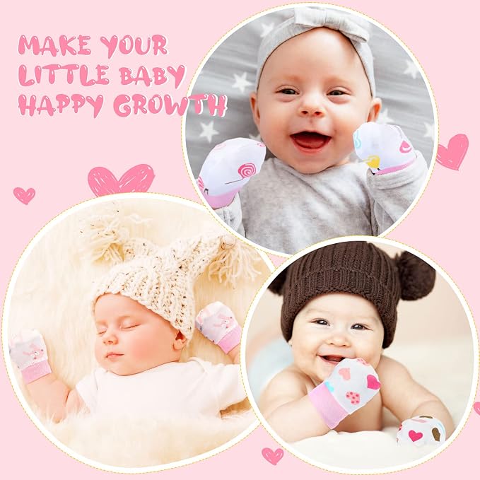 12 Pairs Newborn Baby Mittens Infant Toddler Gloves No Scratch Mittens Gloves - Image 7