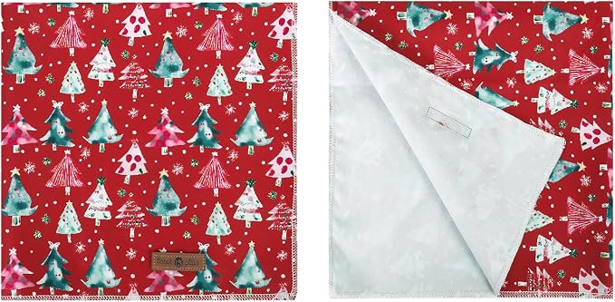 lionet paws Christmas Dog Bandana, Christmas Tree Fabric Dogs Kerchief - Image 5