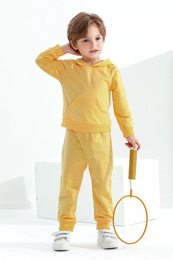 Happy Town Baby Fall Outfits for Girl Boy Long Sleeve Hoodie Top and Long - Image 4