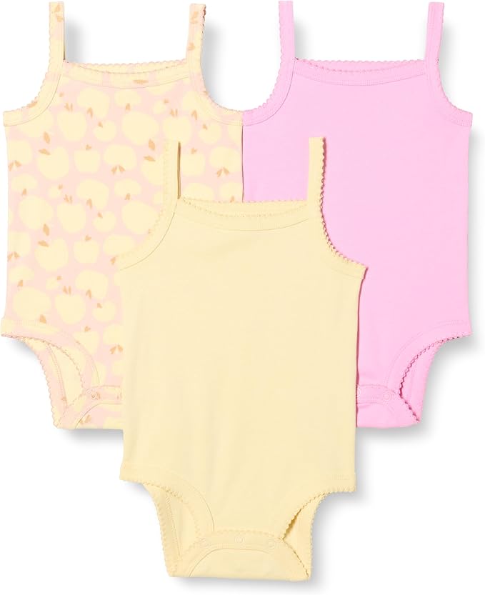 Amazon Essentials Baby Girls' Cotton Sleeveless Bodysuits, Baby Clothes by AmazonEssentials
