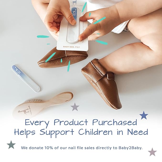 Baby Nail File, Safe Alternative for Nail Clippers, Must-Have Baby Essentials, Ideal Gift for Any Occasion Including Baby Shower, Blue - Baby Blue Giraffe