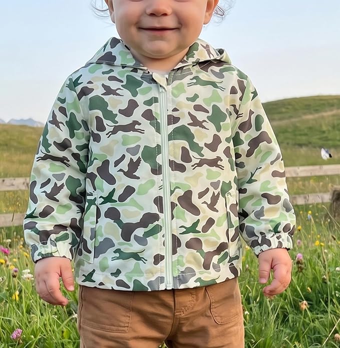 Toddler Windbreaker Jacket Baby Girl Hooded Zip Up Sweatshirt Winter Jacket - Image 2