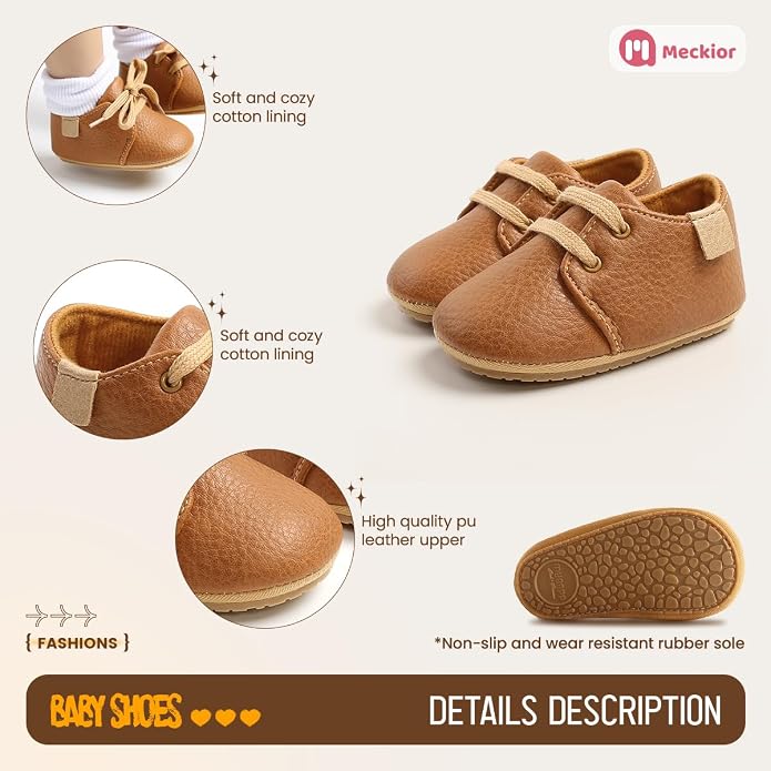 Meckior Baby Booties Newborn Infant Unisex Baby Girls Boys Velvet Rubber - Image 5