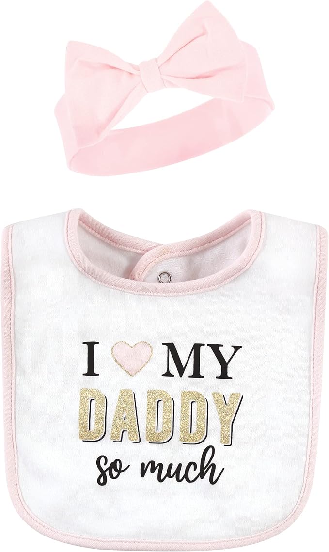 Hudson Baby Unisex Baby Cotton Bib and Headband Set - Image 4