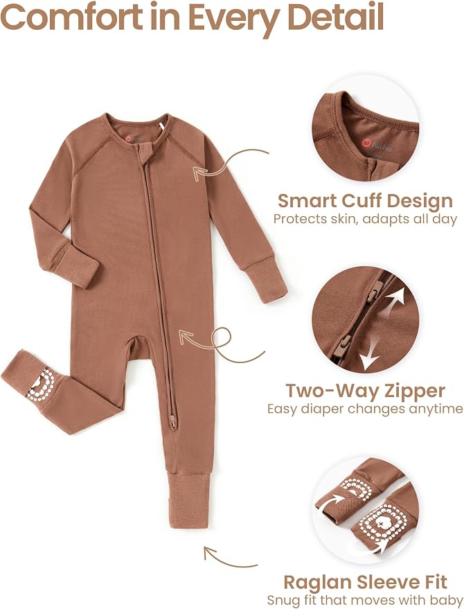 PATPAT Organic Cotton Baby Footie Pajamas - Image 5