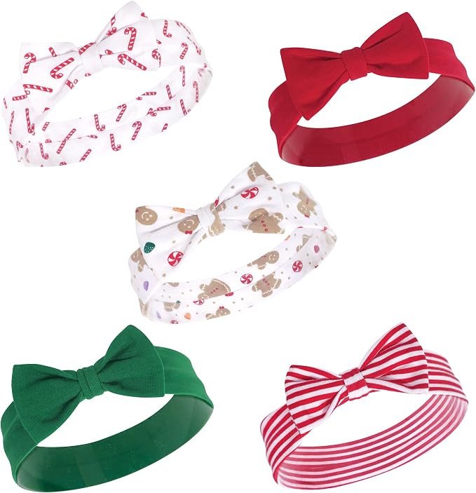Hudson Baby Cotton and Synthetic Headbands, Size 0-24 Months by HudsonBaby
