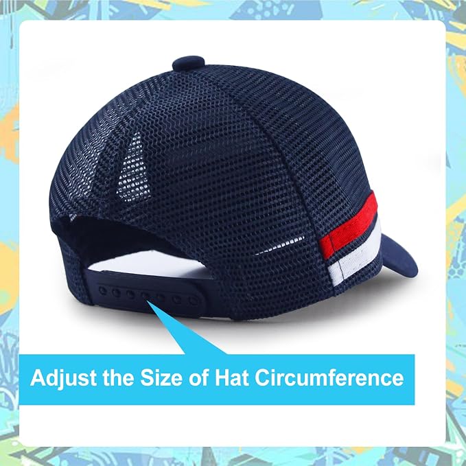 Mesh Toddler Baseball Cap, Adjustable Breathable Sun Hat - Image 5